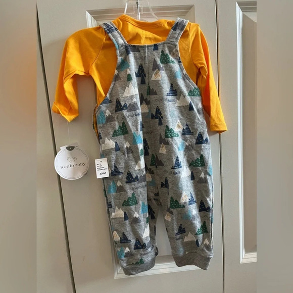 NWT Koala Baby Adventure Awaits Overalls And Bodysuit Set 3/6 M - Picture 2 of 4